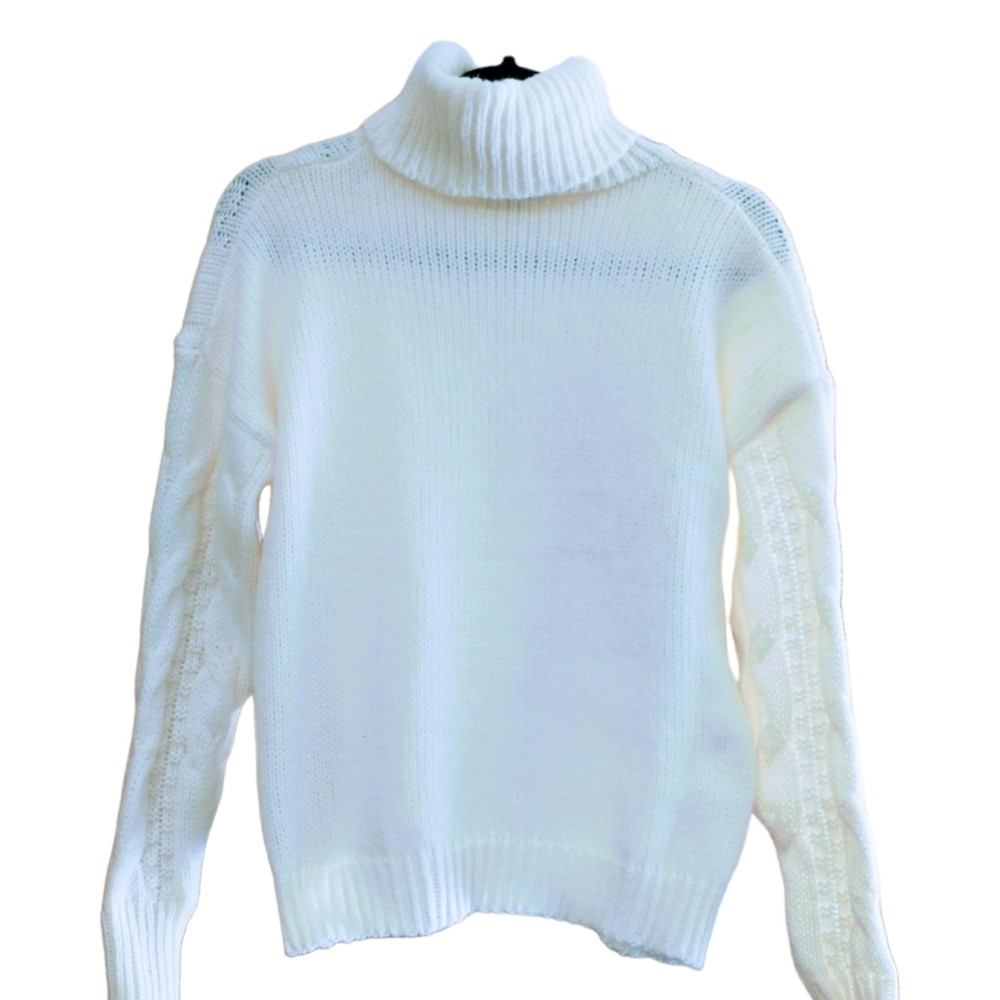 NWT Woven Heart Knit Turtleneck Sweater - Picture 9 of 10
